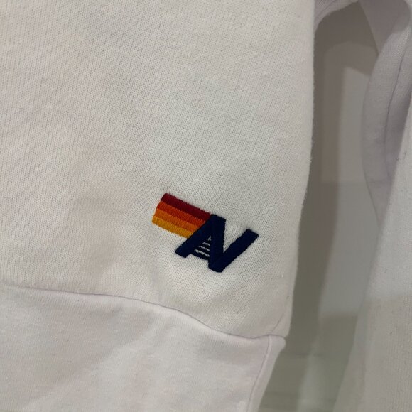 NWOT Aviator Nation Bolt 2 Cropped Sweatshirt White - Picture 2 of 7